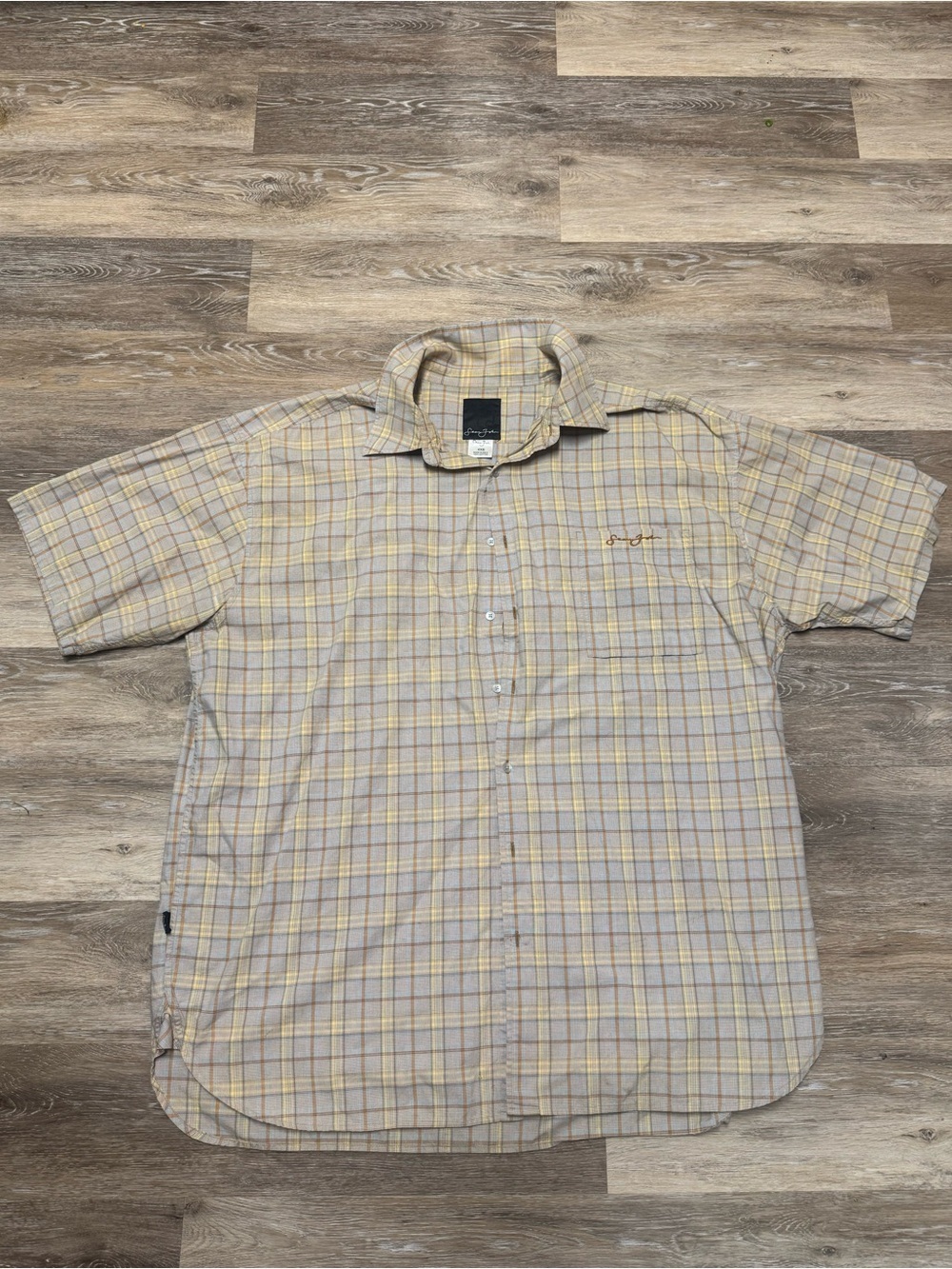 Sean John vintage men’s plaid button up